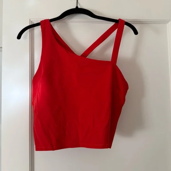 Lululemon asymmetric align tank - cherry red - Picture 2 of 4